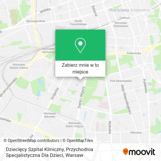 Mapa Dziecięcy Szpital Kliniczny, Przychodnia Specjalistyczna Dla Dzieci
