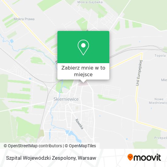 Mapa Szpital Wojewódzki Zespolony