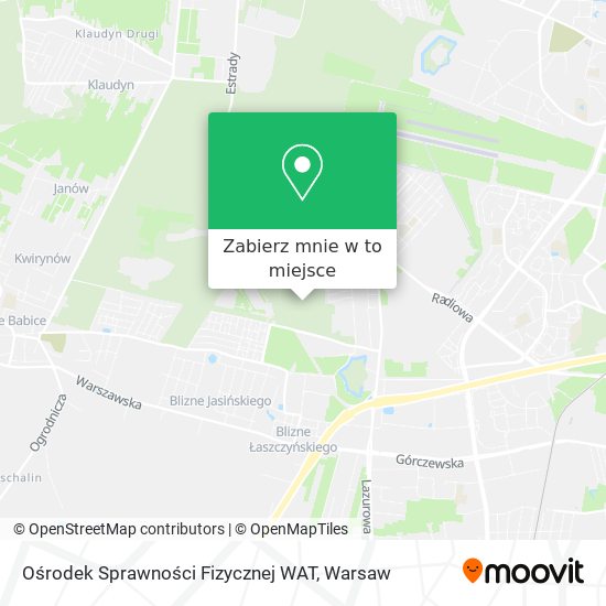 Mapa Ośrodek Sprawności Fizycznej WAT