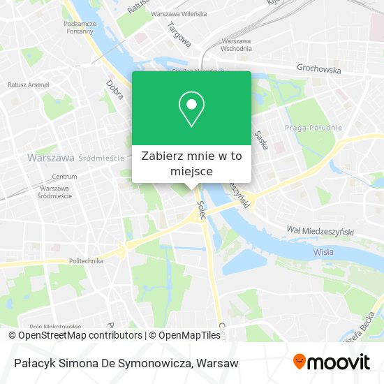 Mapa Pałacyk Simona De Symonowicza