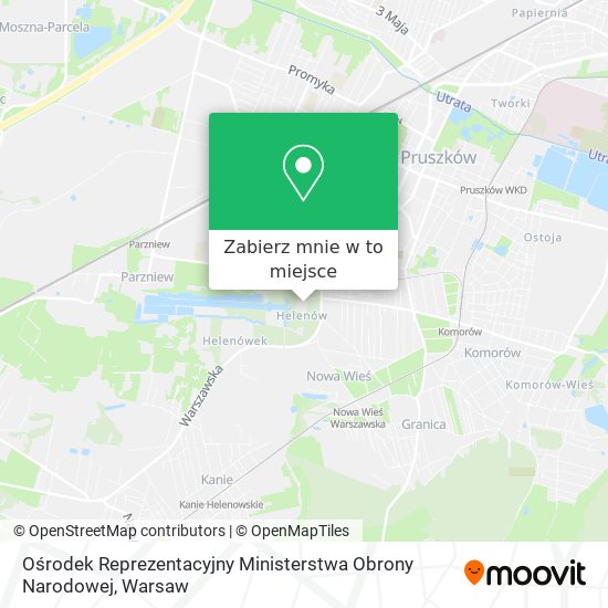 Mapa Ośrodek Reprezentacyjny Ministerstwa Obrony Narodowej