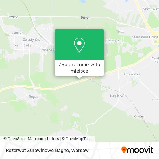 Mapa Rezerwat Żurawinowe Bagno