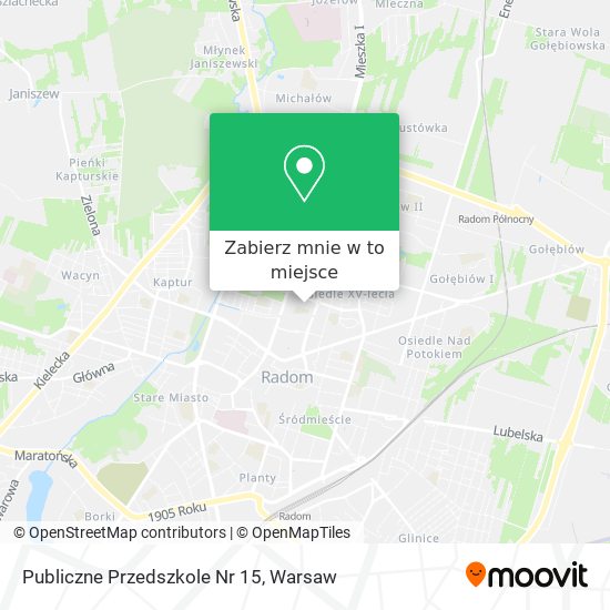 Mapa Publiczne Przedszkole Nr 15