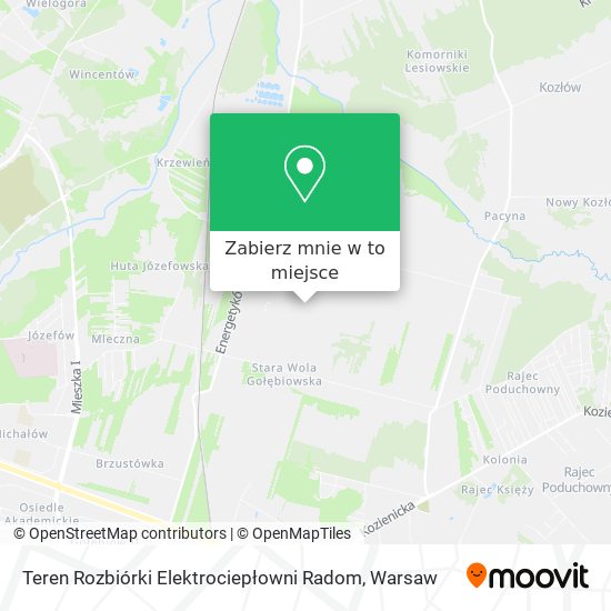 Mapa Teren Rozbiórki Elektrociepłowni Radom