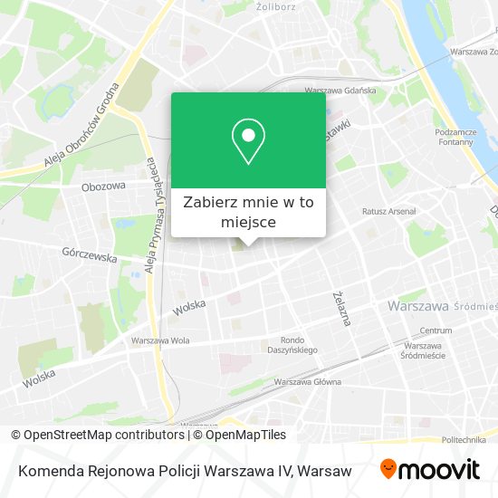 Mapa Komenda Rejonowa Policji Warszawa IV