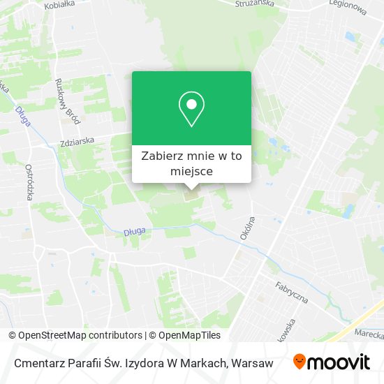 Mapa Cmentarz Parafii Św. Izydora W Markach