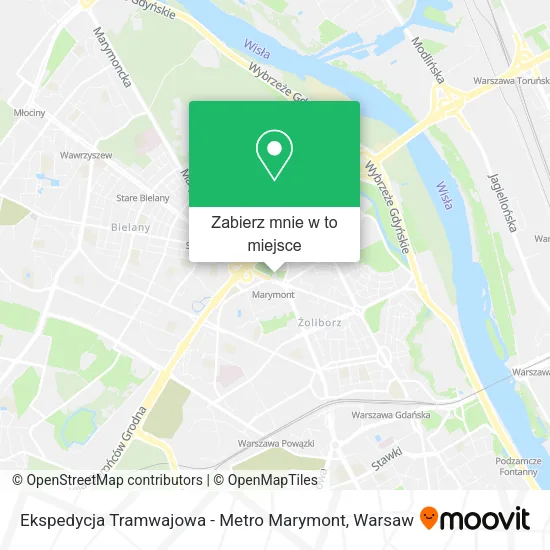 Mapa Ekspedycja Tramwajowa - Metro Marymont