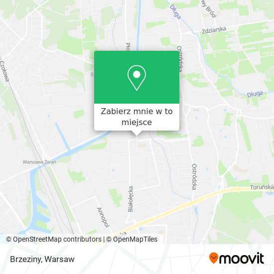 Mapa Brzeziny