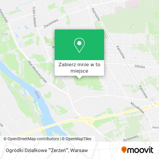 Mapa Ogródki Działkowe ""Żerżeń""