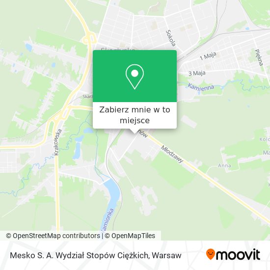 Mapa Mesko S. A. Wydział Stopów Ciężkich