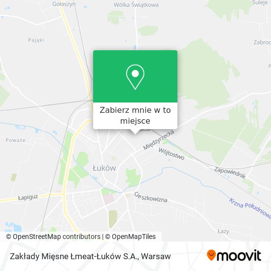 Mapa Zakłady Mięsne Łmeat-Łuków S.A.