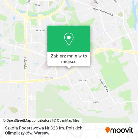 Mapa Szkoła Podstawowa Nr 323 Im. Polskich Olimpijczyków