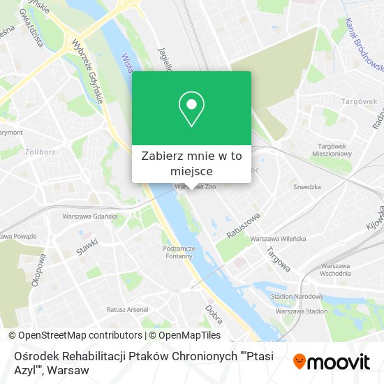 Mapa Ośrodek Rehabilitacji Ptaków Chronionych ""Ptasi Azyl""