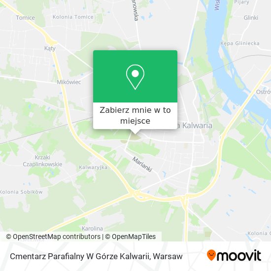 Mapa Cmentarz Parafialny W Górze Kalwarii