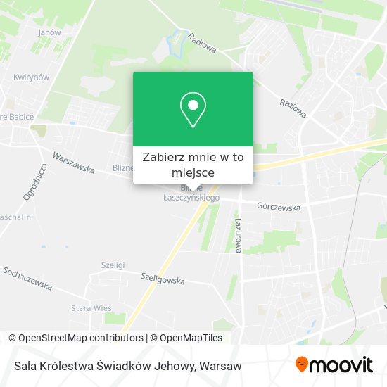 Mapa Sala Królestwa Świadków Jehowy