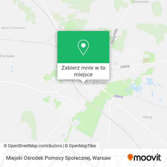 Mapa Miejski Ośrodek Pomocy Społecznej