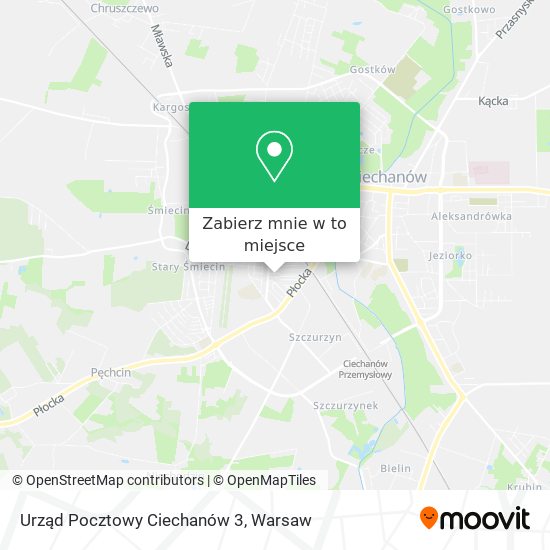 Mapa Urząd Pocztowy Ciechanów 3