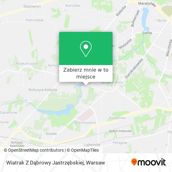 Mapa Wiatrak Z Dąbrowy Jastrzębskiej