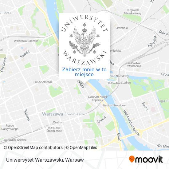 Mapa Uniwersytet Warszawski