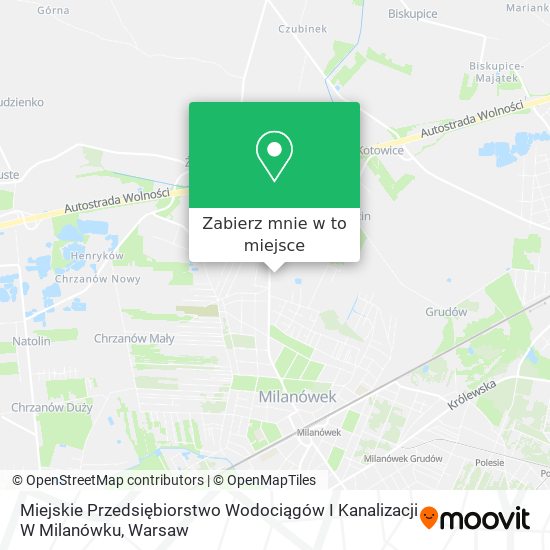 Mapa Miejskie Przedsiębiorstwo Wodociągów I Kanalizacji W Milanówku