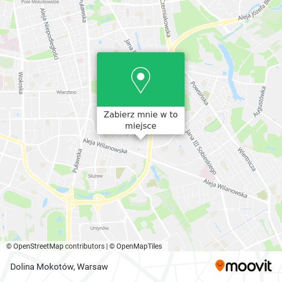 Mapa Dolina Mokotów