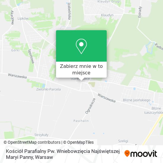 Mapa Kościół Parafialny Pw. Wniebowzięcia Najświętszej Maryi Panny