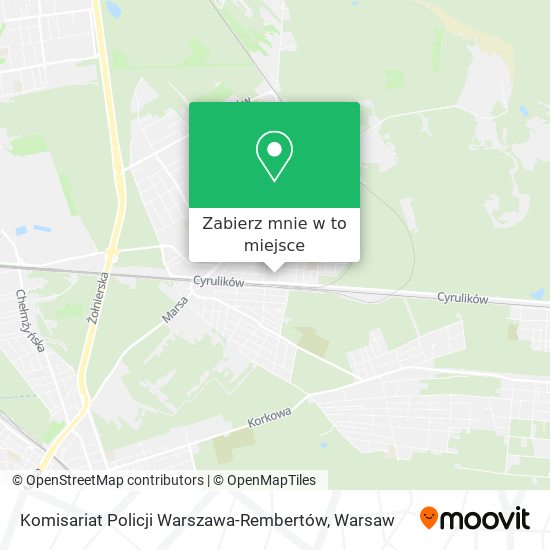 Mapa Komisariat Policji Warszawa-Rembertów