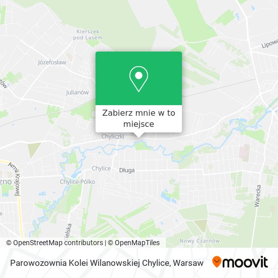 Mapa Parowozownia Kolei Wilanowskiej Chylice