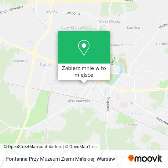 Mapa Fontanna Przy Muzeum Ziemi Mińskiej