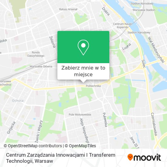 Mapa Centrum Zarządzania Innowacjami I Transferem Technologii