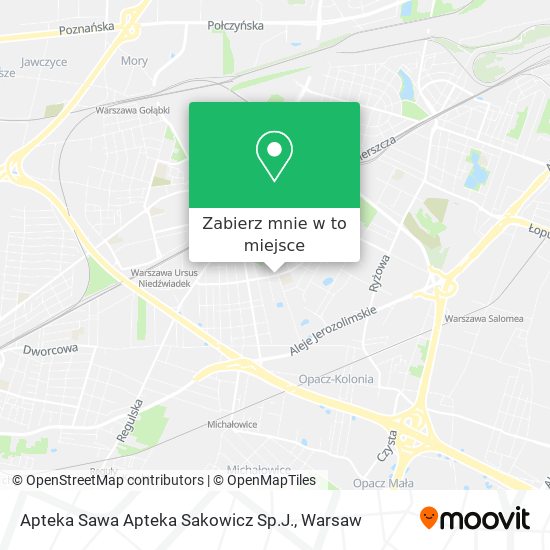 Mapa Apteka Sawa Apteka Sakowicz Sp.J.