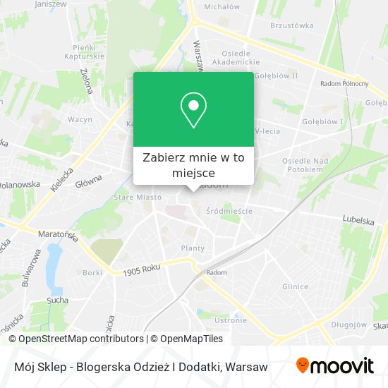 Mapa Mój Sklep - Blogerska Odzież I Dodatki