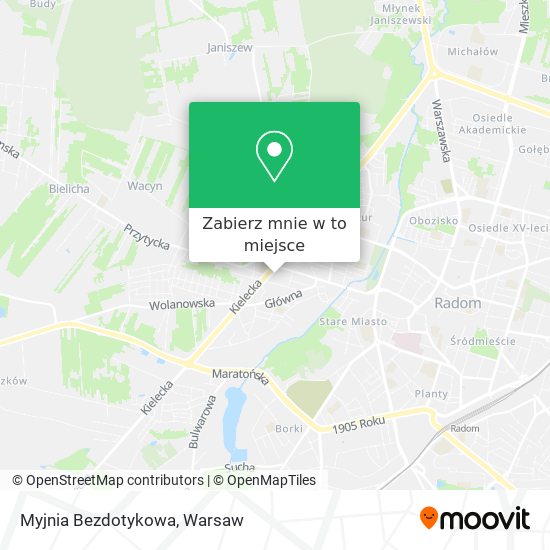 Mapa Myjnia Bezdotykowa