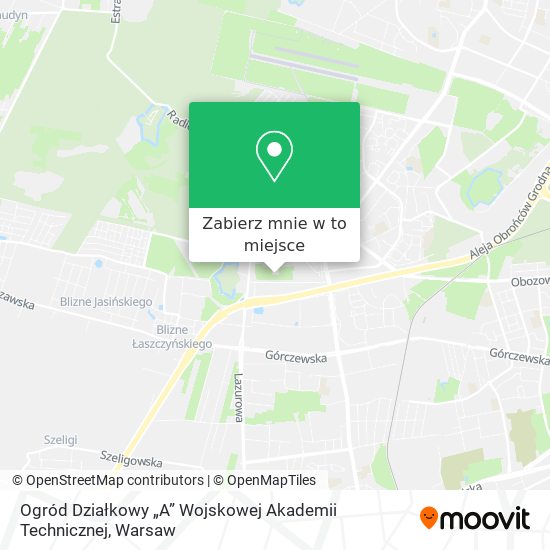 Mapa Ogród Działkowy „A” Wojskowej Akademii Technicznej