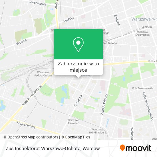 Mapa Zus Inspektorat Warszawa-Ochota