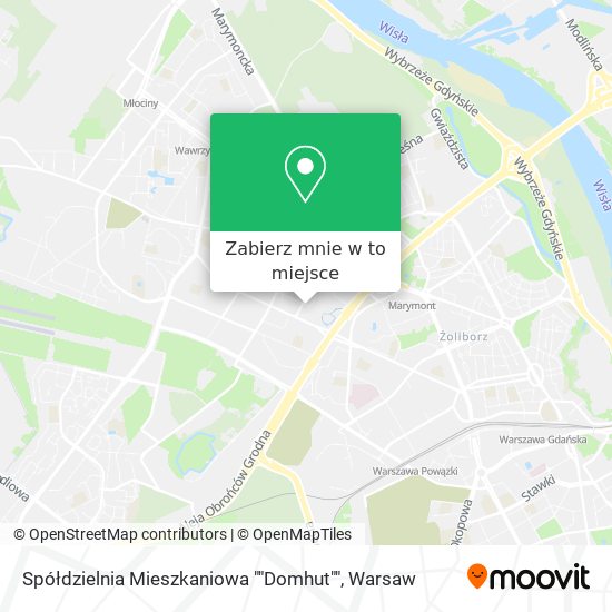 Mapa Spółdzielnia Mieszkaniowa ""Domhut""