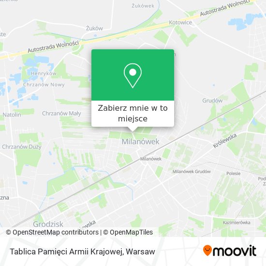 Mapa Tablica Pamięci Armii Krajowej