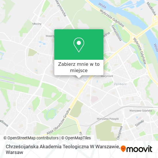 Mapa Chrześcijańska Akademia Teologiczna W Warszawie