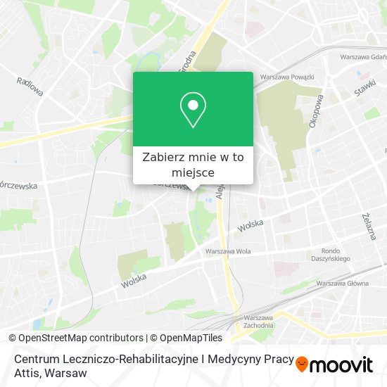 Mapa Centrum Leczniczo-Rehabilitacyjne I Medycyny Pracy Attis