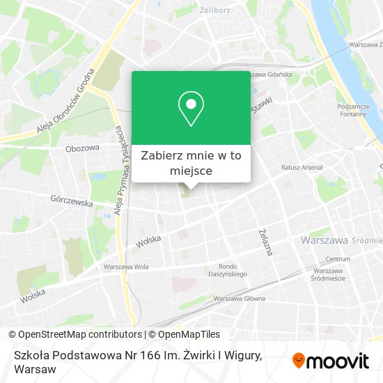 Mapa Szkoła Podstawowa Nr 166 Im. Żwirki I Wigury