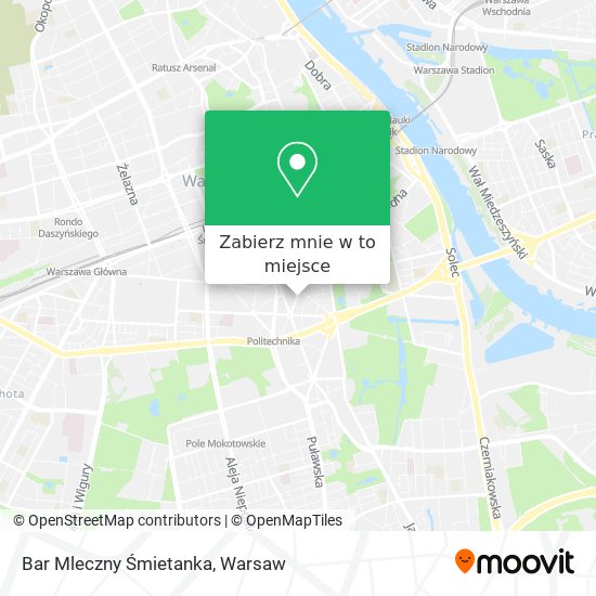 Mapa Bar Mleczny Śmietanka