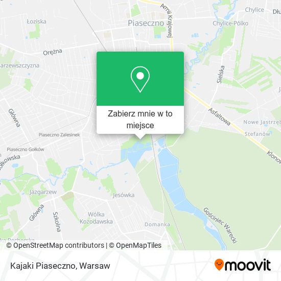 Mapa Kajaki Piaseczno