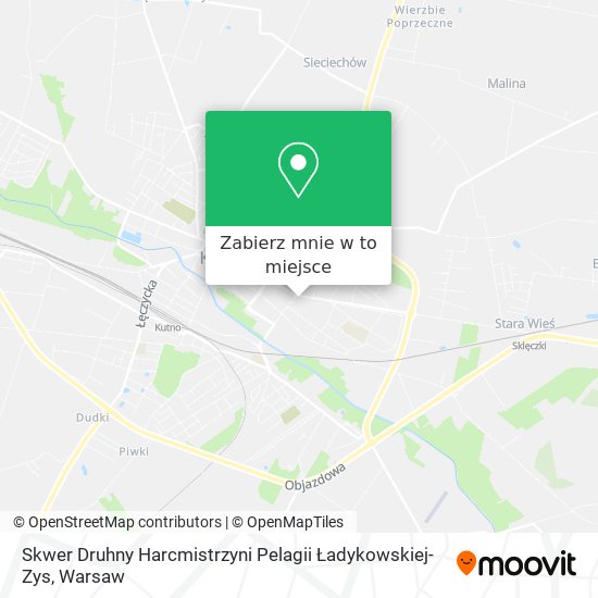 Mapa Skwer Druhny Harcmistrzyni Pelagii Ładykowskiej-Zys