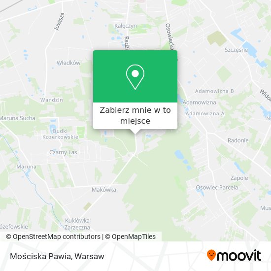 Mapa Mościska Pawia