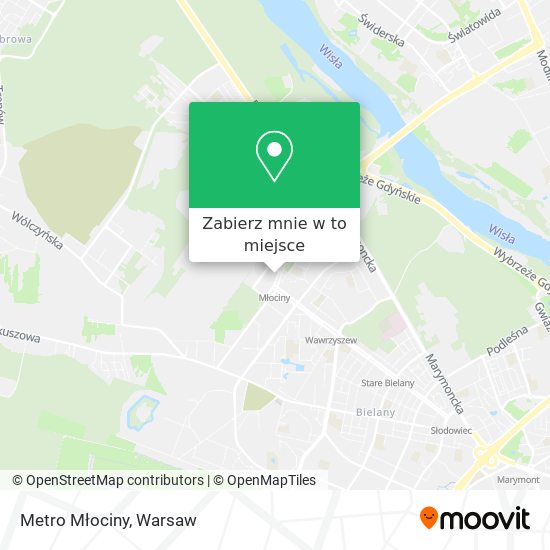 Mapa Metro Młociny