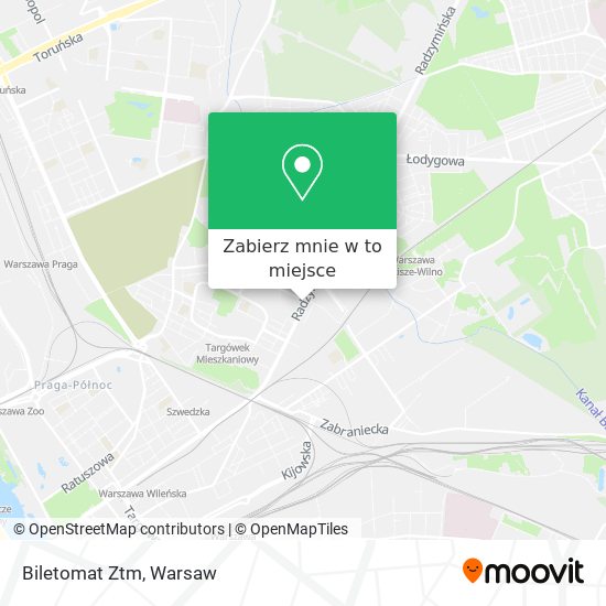 Mapa Biletomat Ztm