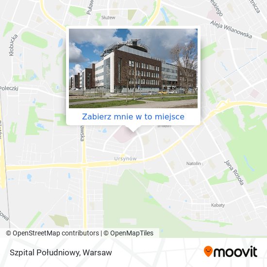 Mapa Szpital Południowy