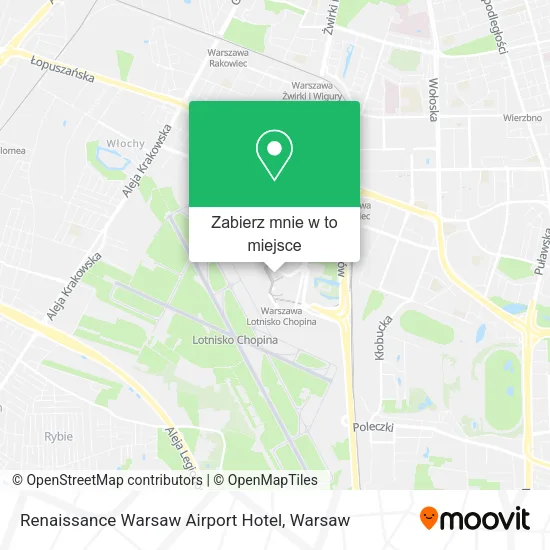 Mapa Renaissance Warsaw Airport Hotel