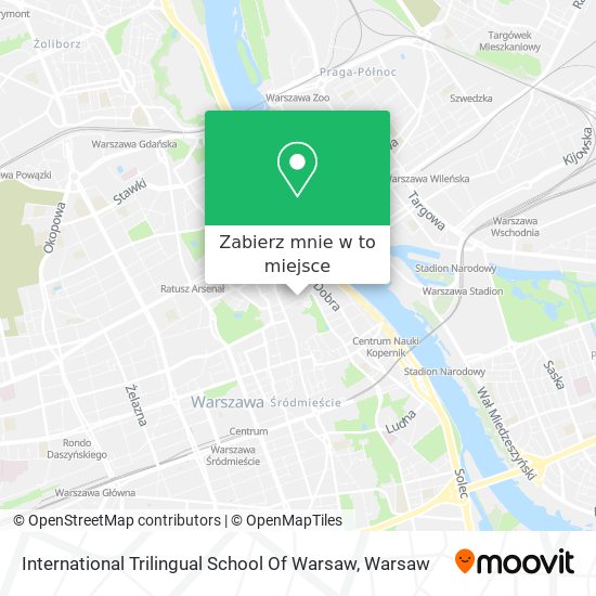 Mapa International Trilingual School Of Warsaw