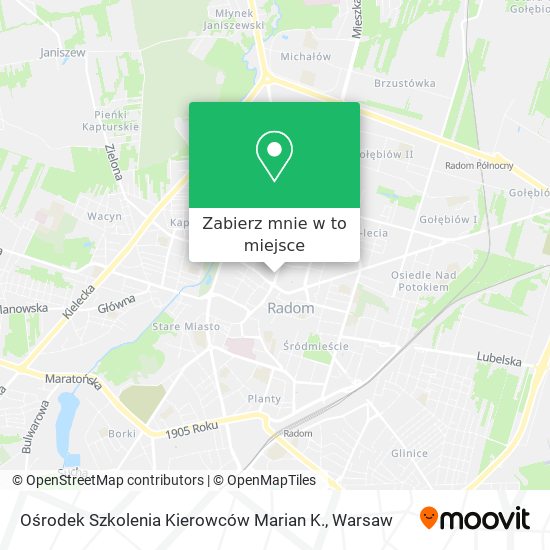 Mapa Ośrodek Szkolenia Kierowców Marian K.